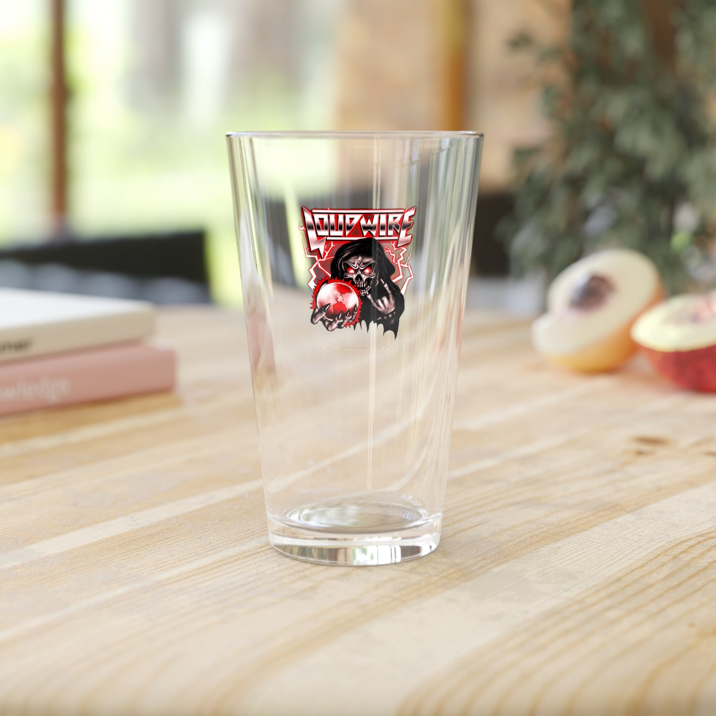 80's METAL PINT GLASS