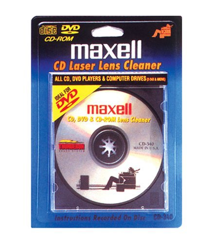 Maxell 190048 CD340 Laser Lens Cleaner CD DVD Gms - Maxell 190048 CD-340 Laser Lens Cleaner - For Compact Disc, DVD - Game Consoles