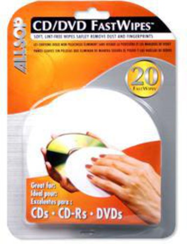 Allsop - Allsop 50100 Fastwipes Cd/dcd Cleaning Cloth 20 Pk