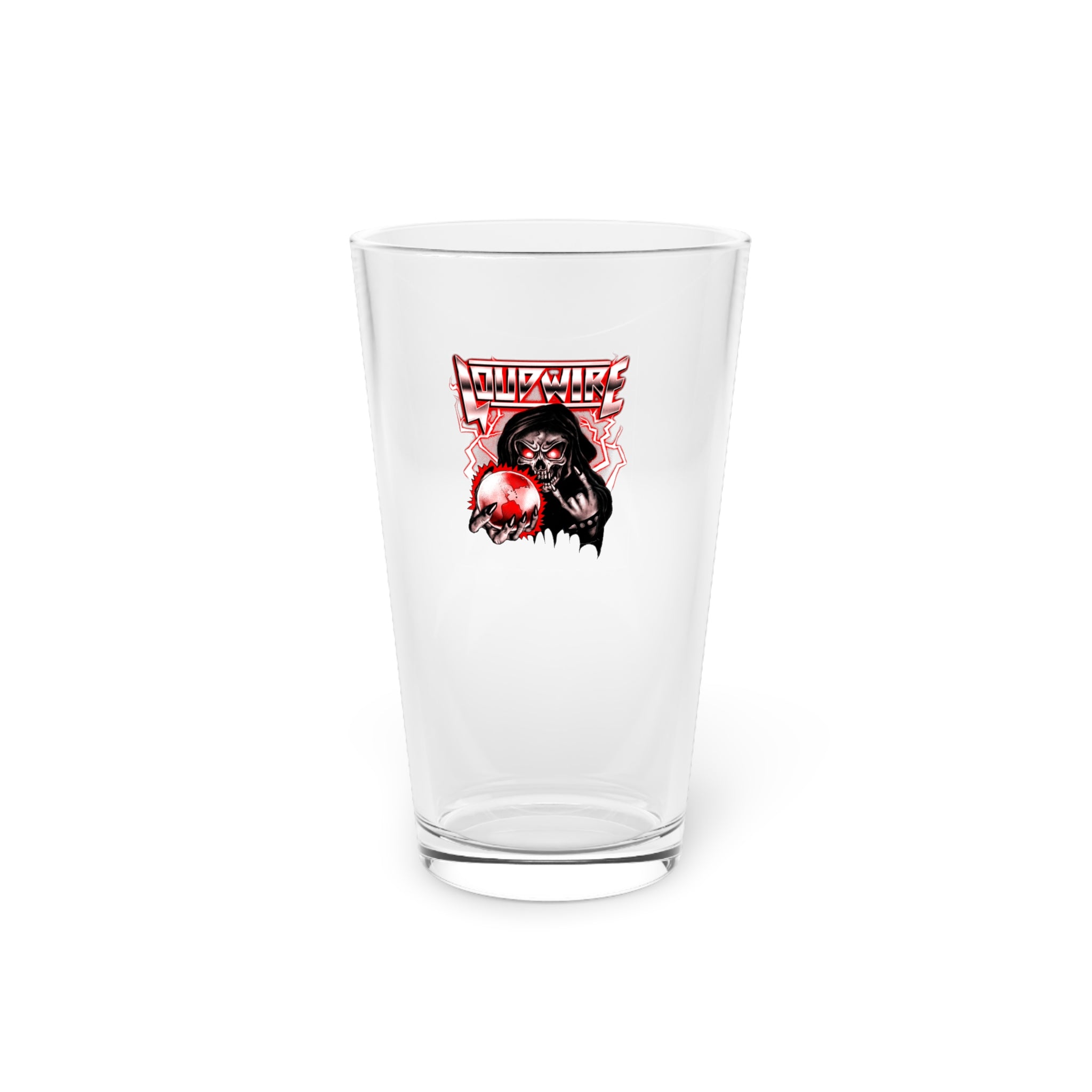 80's METAL PINT GLASS