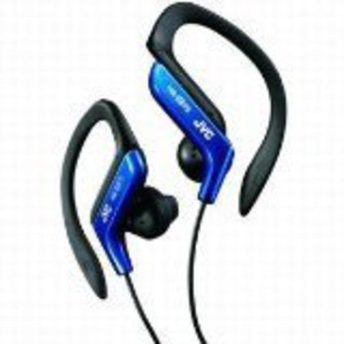 JVC Haeb75A Sport Ear Clip Earphones Adjustable Splash Proof (Blue)