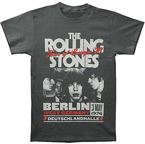 Rolling Stones - Tour of Europe '76 Berlin West Germany T-shirt - Charcoal