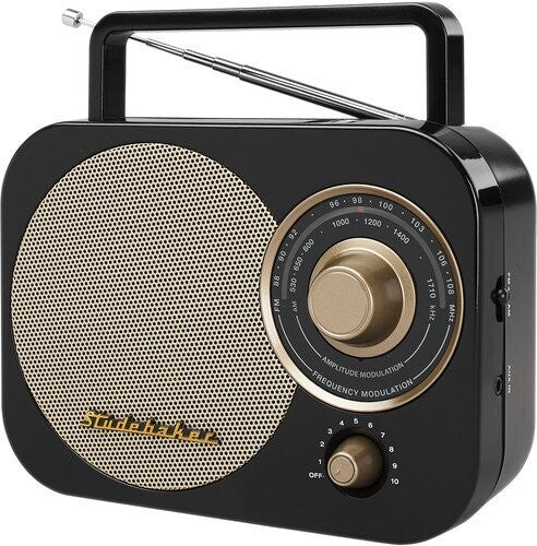Studebaker Sb2000B Prtbl Am/Fm Speaker AC/DC Black - Studebaker SB2000B Retro Portable AM/FM Radio - Speaker (Black) (SPEAKERS)