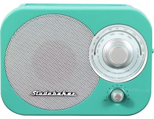 Studebaker Sb2000Te Prtbl Am/Fm Speaker Teal - Studebaker SB2000TE Retro Portable AM/FM Radio - Speaker - Aux Input (Teal) (SPEAKERS)