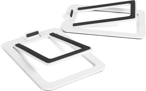 Kanto S2W Desktop Speaker Stand White - Kanto S2W Desktop Speaker Stands - 2 Pack - Vertical Tilt - Steel (White) (SPEAKERS)
