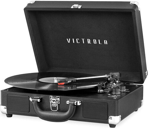 Victrola Vsc550Btblk Bt Suitcase Turntable Black - Victrola VSC-550BT-BLK Journey Bluetooth Wireless Suitcase Turntable 3 Speed    (Black) (TURNTABLES)