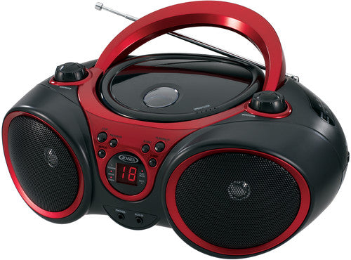 Jensen - Jensen Cd490 Prtbl Cd Player Sport Am/fm Red/black