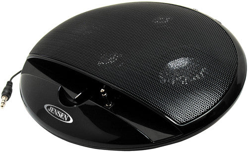 Jensen Smps125 Portable Spkr W/Aux Cable Black - Jensen SMPS-125 Portable Stereo Speaker - Phone/Tablet Stand - Aux Input (Black) (SPEAKERS)