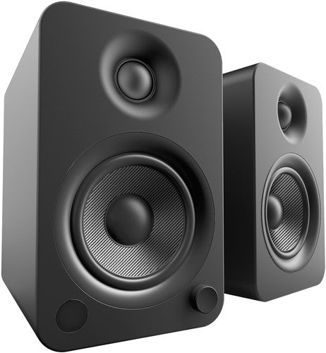 Kanto Yu4Mb Powered Speakers Bt Preamp Black - Kanto YU4MB Bluetooth Powered Speakers - 140 Watts - Phono Preamp (Matte Black)
