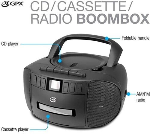 Ilive - Ilive Bca209b Boombox Cd Cassette Am Fm Black