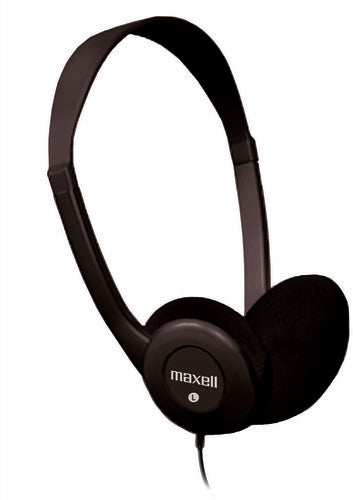 Maxell 190319 HP-100 Lightweight Stereo Headphones Black