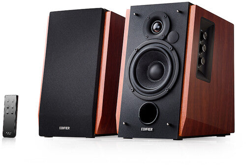 Edifier 4001352 R1700Bt 2.0 Shelf Spkrs Bt 66W Wd - Edifier R1700BT Bluetooth Wireless 2.0 Book Shelf Speakers - 66 Watts Wood Grain