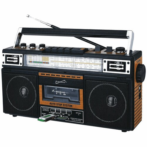 Supersonic Inc - Supersonic Sc-3201tbtwod Bt Retro Radio Cass Wood