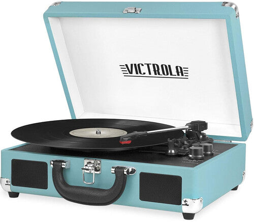 Victrola Vsc550Bttq Bt Suitcase Turntable Turqse - Victrola VSC-550BT-TQ Journey Bluetooth Suitcase Turntable 3 Speed (Turquoise) (TURNTABLES)
