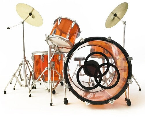 Axe Hvn Jb500 John Bonham Led Zeppelin Zoso Drum K - Axe Heaven Vistalite Transparent Amber Mini Drum Kit Replica Collectible JB-500