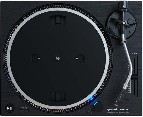 Gemini Grp-300 High Torque Direct Drv Tt 33/45 Blk - Gemini GRP-300 High Torque Direct Drive Turntable (3 Speeds 33/45/78) (Black) (TURNTABLES)