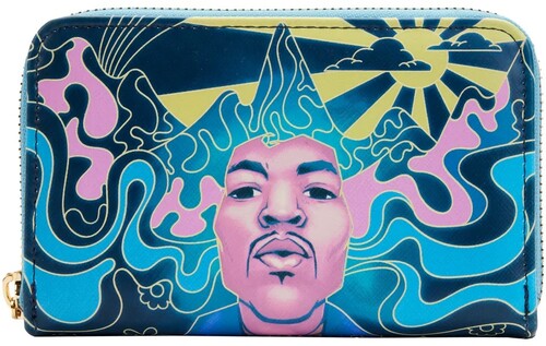 Loungefly: - LOUNGEFLY: JIMI HENDRIX PSYCHEDELIC LANDSCAPE ZIP AROUND WALLET