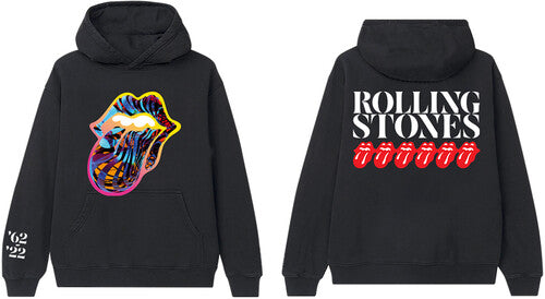 The Rolling Stones Cyberdellic Tongue Line Up Black Unisex Hoodie - Hoodie
