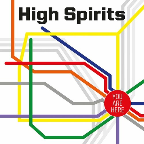 High Spirits - You Are Here - blue w/ white & red splatter
