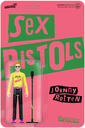 Sex Pistols Reaction Figures W2 - Johnny Rotten - Super7 - Sex Pistols ReAction Figures Wave 2 - Johnny Rotten (Never Mind the Bollocks)
