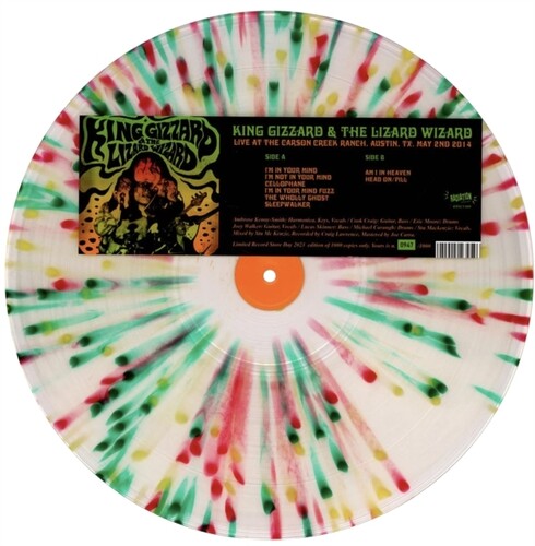 King Gizzard & the Lizard Wizard - Live At The Carson Creek Ranch Austin TX May 2nd 2014 - Splatter Colored Vinyl