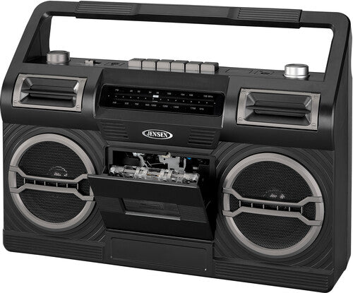 Jensen McR500 Boombox Cass Player/Rec Am/Fm Blk - Jensen MCR-500 Portable Boombox Cassette Player/Recorder AM/FM Radio (Black)