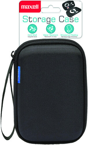 Maxell 195515 McShss Small Hard-Shell Storage Blk - Maxell 195515 MCS-HSS Small Hard-Shell Zipper Storage (Black)