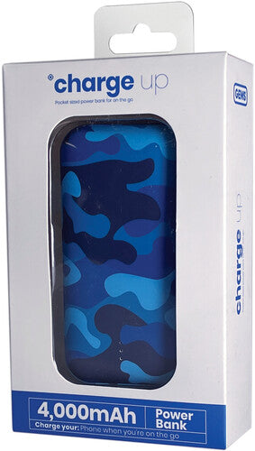 Power Bank 4000Mah - Blue - GEMS -4,000mAh Power Bank - Blue