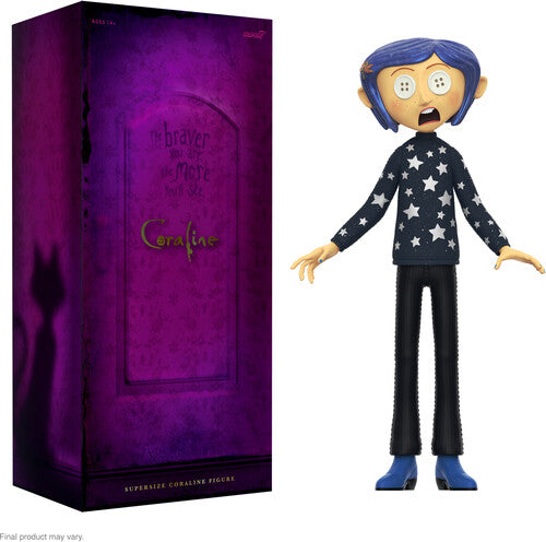 Coraline Supersize Vinyl - Coraline (Button Eyes) - Super7 - Coraline - Supersize Vinyl - Coraline (Button Eyes)