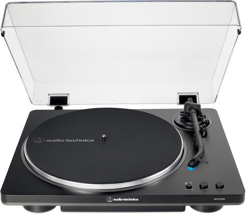 Audio Technica Atlp70Xbg Turntable Auto Blk/Gry - Audio Technica AT-LP70X-BG Turntable Fully Automatic Belt-Drive (Black/Grey) (TURNTABLES)
