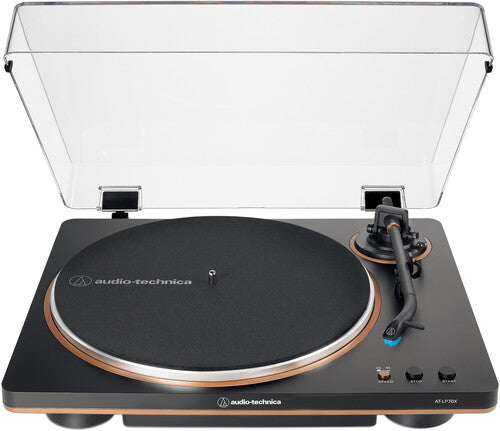 Audio Technica Atlp70Xbz Turntable Auto Blk/Brnz - Audio Technica AT-LP70X-BZ Turntable Fully Automatic Belt-Drive (Black/Bronze)