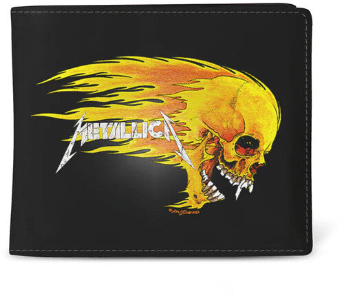 Rocksax Metallica Pushead Flame Wallet Blk - Rocksax - Metallica -  Pushead Flame Logo - Wallet With Coin Pocket (Black)
