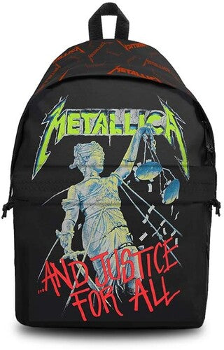 Rocksax Metallica Justice for All Daypack Blk - Rocksax - Metallica - Justice For All Logo - Daypack with Laptop Pocket (Black)