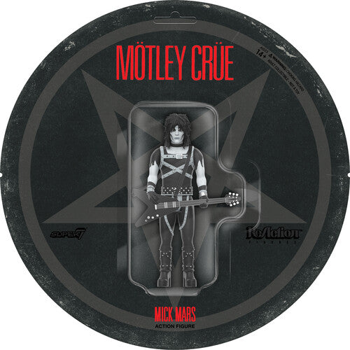 Motley Crue - Mick Mars (Shout at the Devil - B&W) - Super7 - Motley Crue - ReAction Figures Wv2 - Mick Mars (Shout At The Devil - Black & White)