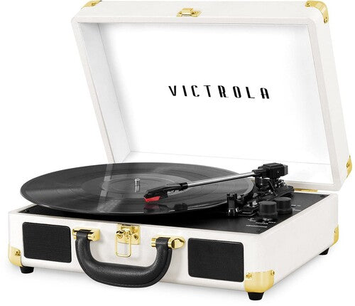 Victrola Vsc550Btwht Bt Prtbl Stcs Turntable Wht - Victrola VSC-550BT-WHT Journey Bluetooth Suitcase 3 Speed Turntable (White) (TURNTABLES)