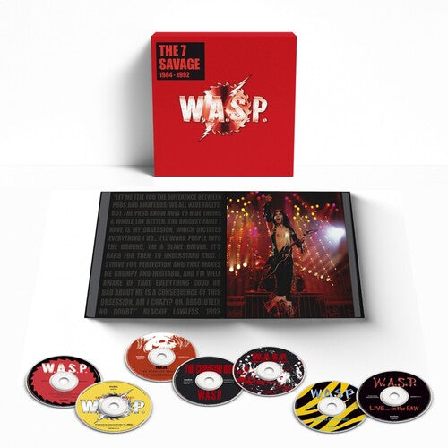 W.A.S.P. - 7 Savage: 1984-1992 - 7CD Boxset with Hardback 60pg Book In Slipcase