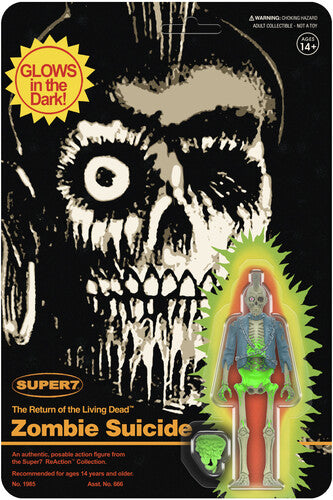 Return O/T Living Dead Wv5 - Zombie Suicide (Glow) - Super7 - Return of the Living Dead - ReAction Figures Wv5 - Zombie Suicide (Monster Glow)