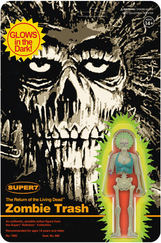 Return O/T Living Dead Wv5 - Zombie Trash (Glow) - Super7 - Return of the Living Dead - ReAction Figures Wv5 - Zombie Trash (Monster Glow)