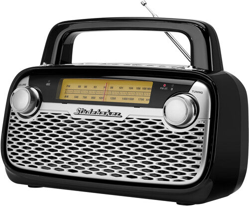 Studebaker Sb2006B Bt Am/Fm Portable Radio Black - Studebaker SB2006B Bluetooth AM/FM Portable Radio Rechargeable (Black)