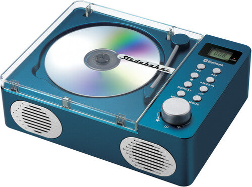Studebaker Sb3720Bl Retro CD Player with Bt Blue - Studebaker SB3720BL Retro CD Player with Bluetooth (Blue)
