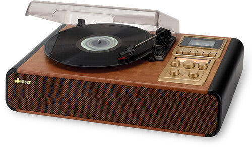 Jensen - Jensen Jta385 Retro Turntable/cass/radio Brown