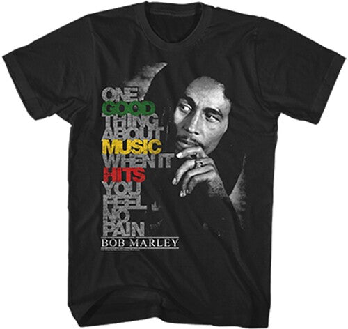 Bob Marley - Good Music Hits T-Shirt - Black BM1745 - Adult Shirt