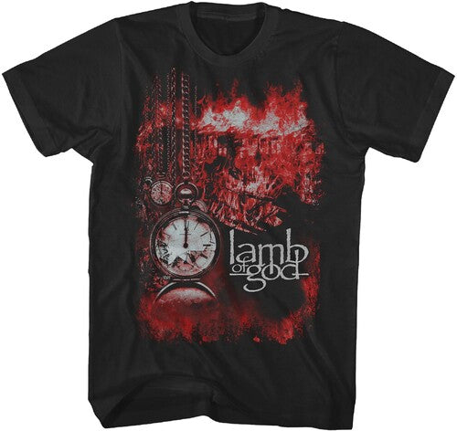 Lamb of God - Red Album Cover T-Shirt - Black - Adult Shirt
