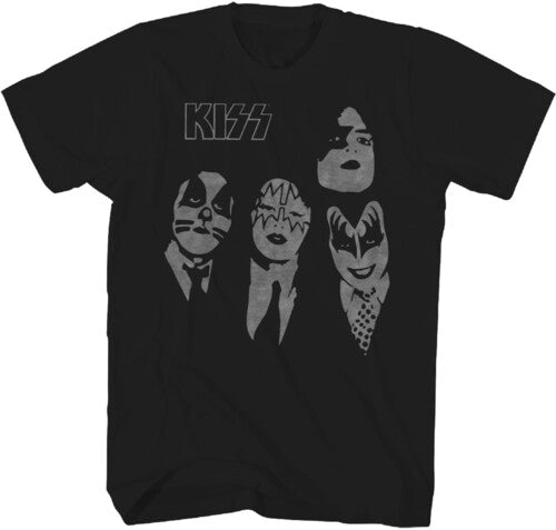 Kiss - Dressed to Kill Faces T-Shirt - Black - Adult Shirt
