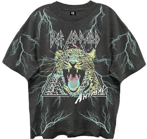 Def Leppard - Animal All Over - Giant Vintage T-Shirt - Black - Adult Shirt