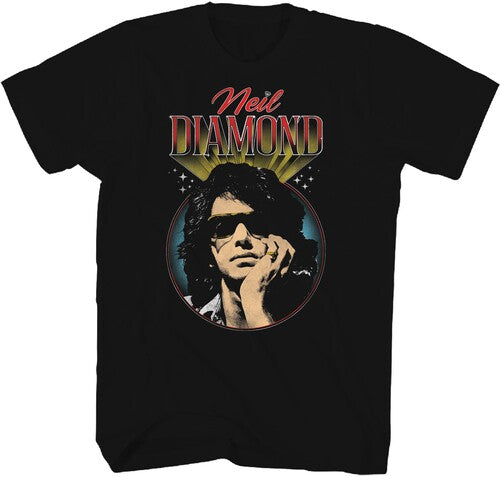 Neil Diamond - Vintage Photo T-Shirt - Black - Adult Shirt