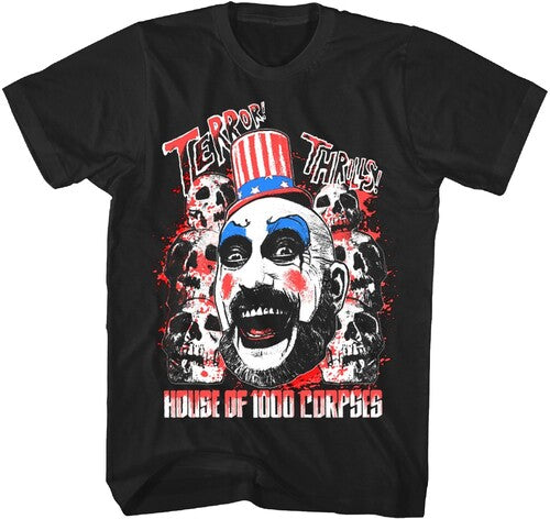 House Of 1000 Corpses - Captain Spaulding T-Shirt - Black - Adult Shirt