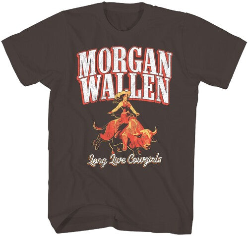 Morgan Wallen - Long Live Cowgirls T-Shirt - Brown - Adult Shirt