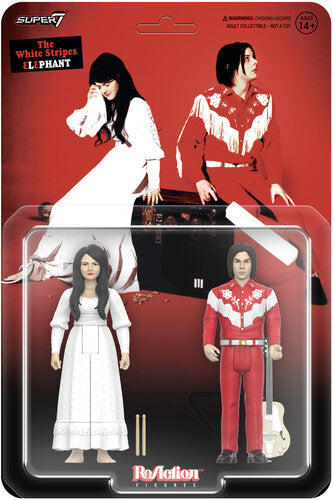 White Stripes Reaction Wave 02 - 2-Pack Elephant - Super7 - The White Stripes - ReAction Figures Wv2 - Elephant 2-Pack