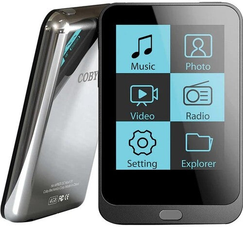 Coby - Coby Mp8234g 4gb 2in Tchscrn Mp3 Player Fm Slvr